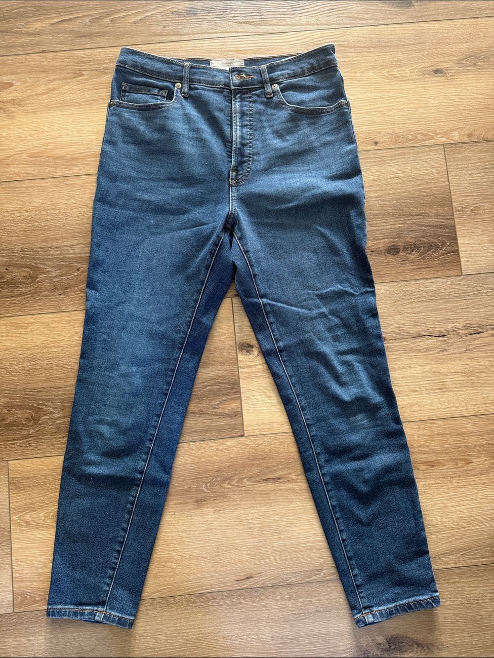 Women's Dark Blue Stretch High-Rise Jeans